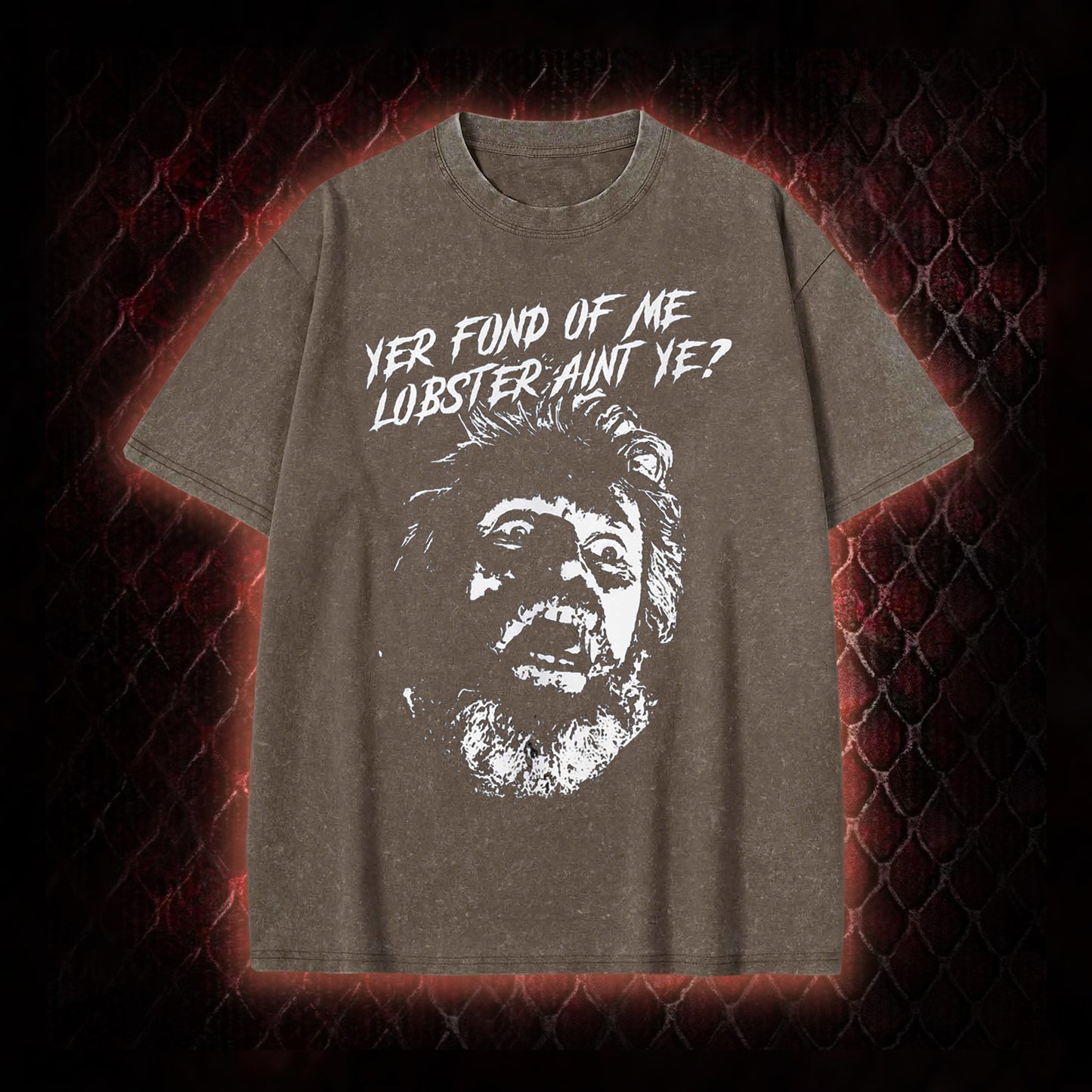 One Flew Over the Cuckoo's Nest 'Yer Fond of Me Lobster' Classic Film Quote Graphic Vintage-T-Shirt - Cult Cinema Tribute Piece