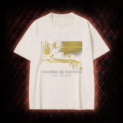 Hereditary 'Hail Paimon' Psychological Horror Graphic Vintage-T-Shirt - Modern Cult Horror Tribute Piece