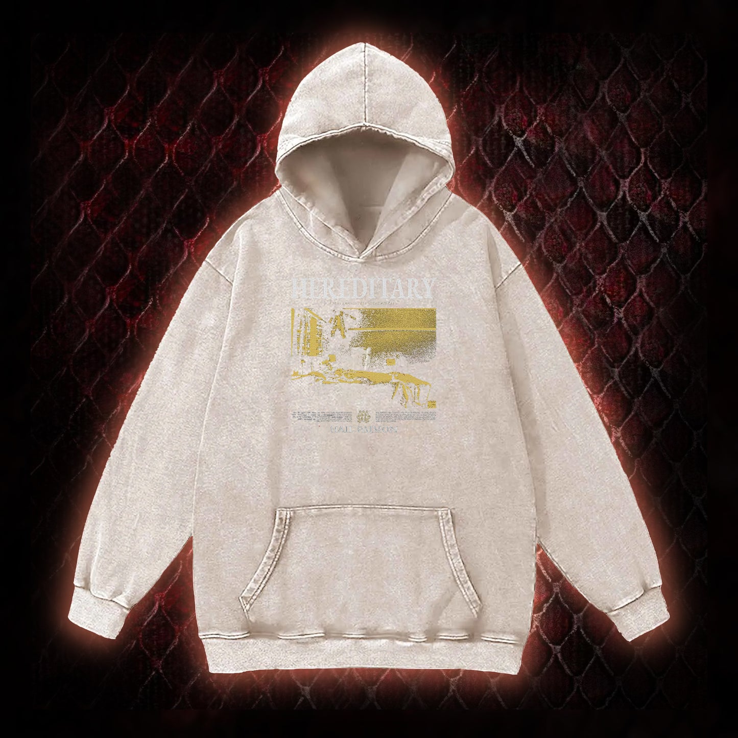 Hereditary 'Hail Paimon' Psychological Horror Graphic Vintage-Hoodie - Modern Cult Horror Tribute Piece