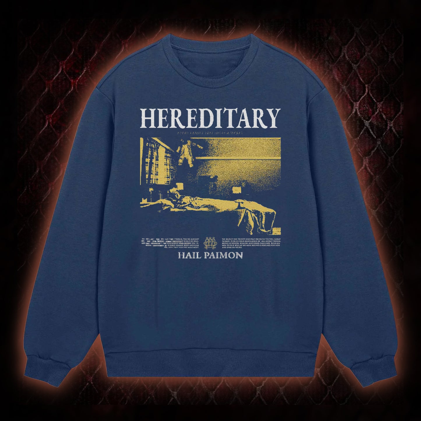 Hereditary 'Hail Paimon' Psychological Horror Graphic Classic-Long-Sleeved - Modern Cult Horror Tribute Piece