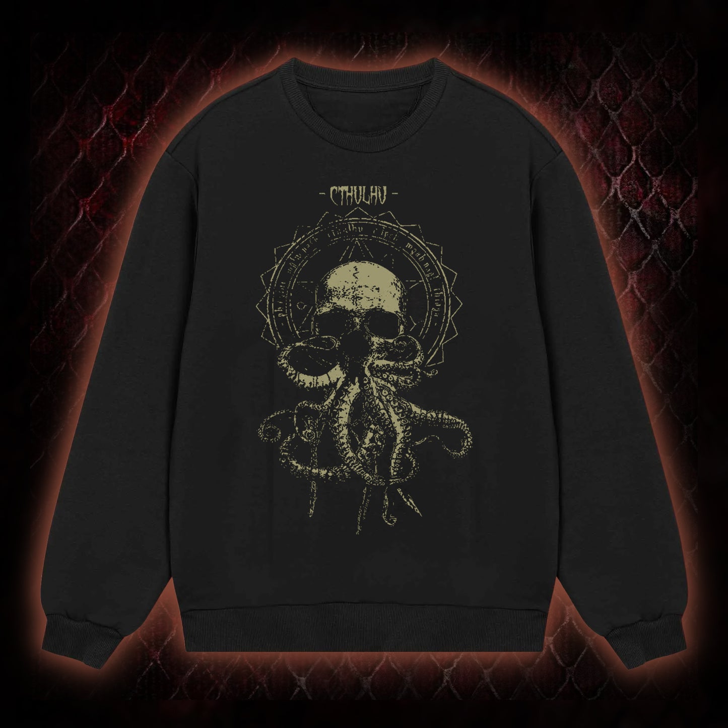 Cthulhu Mythos Skull-Tentacle Occult Sweatshirt