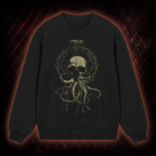Cthulhu Mythos Skull-Tentacle Occult Sweatshirt