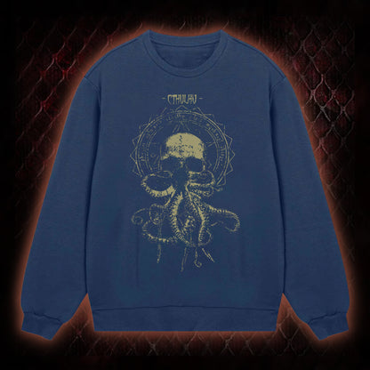 Cthulhu Mythos Skull-Tentacle Occult Sweatshirt