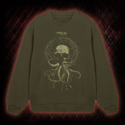 Cthulhu Mythos Skull-Tentacle Occult Sweatshirt