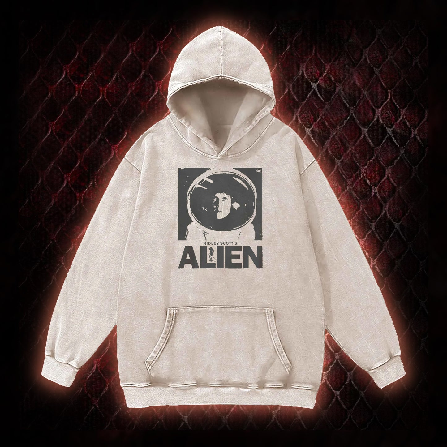 Ridley Scott's Alien Ellen Ripley Astronaut Graphic Vintage-Hoodie - Sci-Fi Horror Franchise Icon Tribute Piece