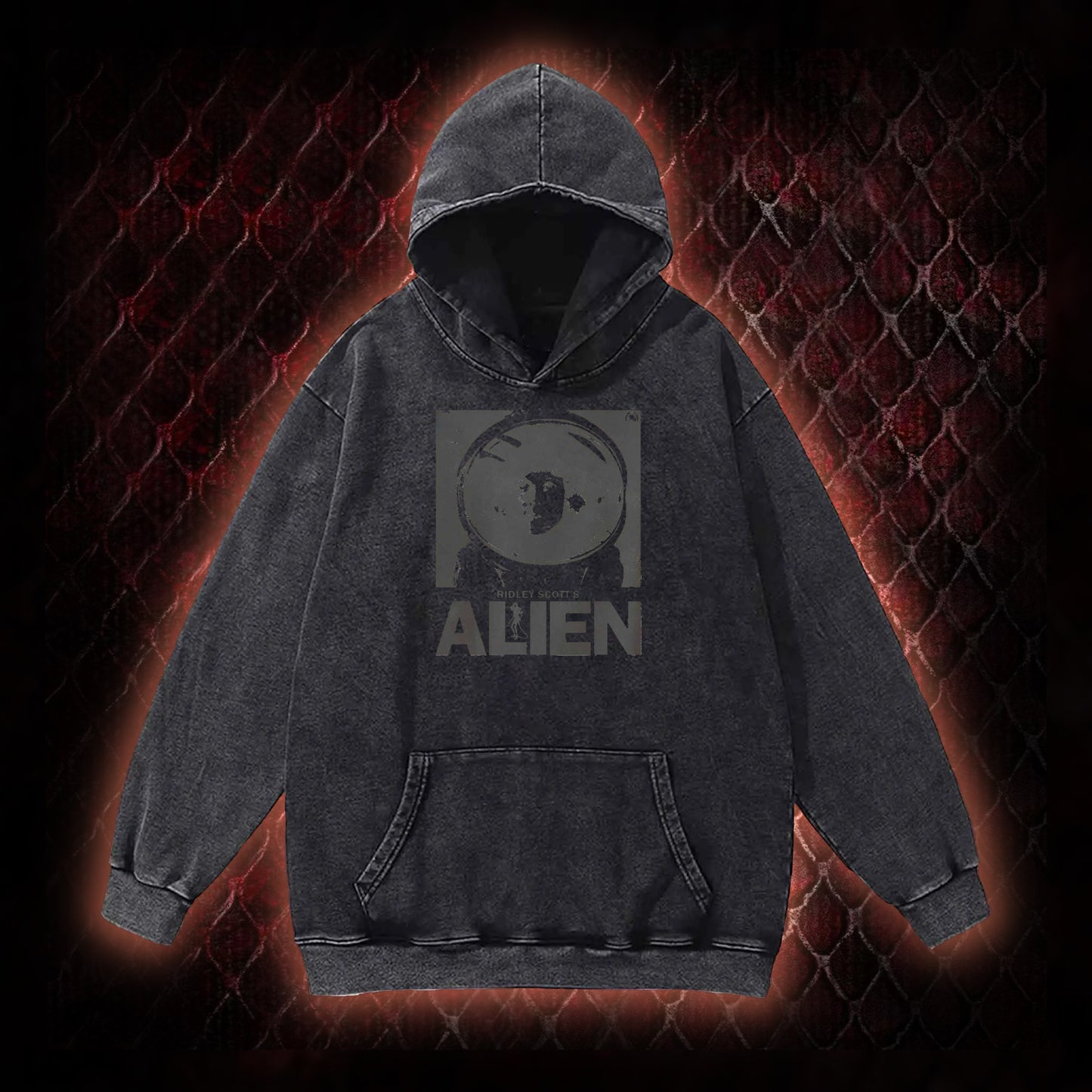 Ridley Scott's Alien Ellen Ripley Astronaut Graphic Vintage-Hoodie - Sci-Fi Horror Franchise Icon Tribute Piece