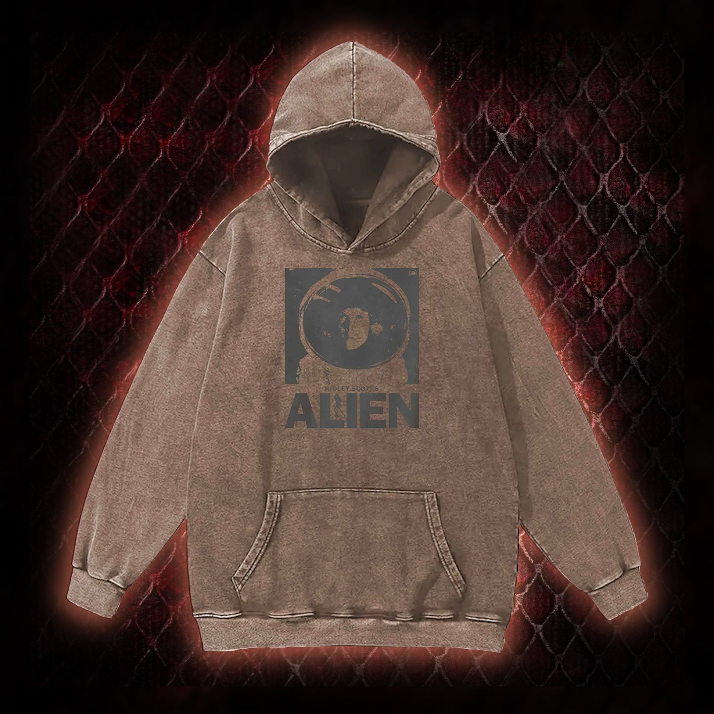 Ridley Scott's Alien Ellen Ripley Astronaut Graphic Vintage-Hoodie - Sci-Fi Horror Franchise Icon Tribute Piece