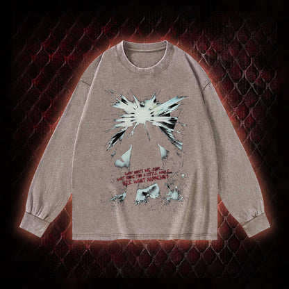 The Thing (1982) 'Wait Here For A Little While' Body Horror Graphic Vintage-Sweatshirt  - John Carpenter Sci-Fi Horror Tribute Piece