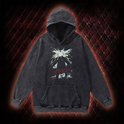 The Thing (1982) 'Wait Here For A Little While' Body Horror Graphic Vintage-Hoodie - John Carpenter Sci-Fi Horror Tribute Piece