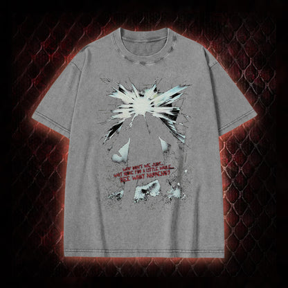 The Thing (1982) 'Wait Here For A Little While' Body Horror Graphic Vintage-T-Shirt - John Carpenter Sci-Fi Horror Tribute Piece