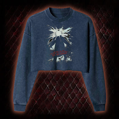 The Thing (1982) 'Wait Here For A Little While' Body Horror Graphic Cropped Long-Sleeved  - John Carpenter Sci-Fi Horror Tribute Piece