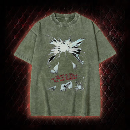 The Thing (1982) 'Wait Here For A Little While' Body Horror Graphic Vintage-T-Shirt - John Carpenter Sci-Fi Horror Tribute Piece