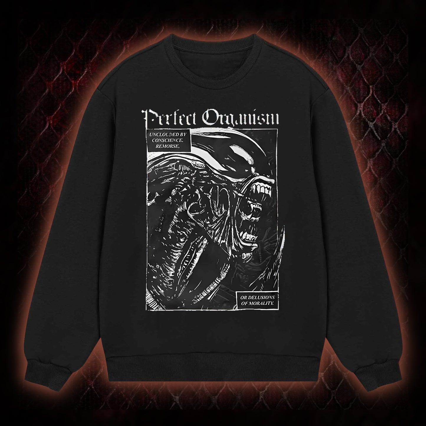 Alien 'Perfect Organism' Xenomorph Graphic Classic-Long-Sleeved - Sci-Fi Horror Franchise Icon Tribute Piece