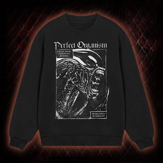 Alien 'Perfect Organism' Xenomorph Graphic Classic-Long-Sleeved - Sci-Fi Horror Franchise Icon Tribute Piece
