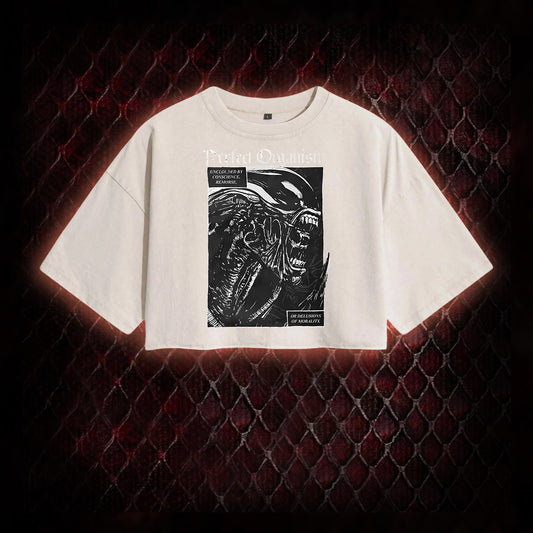 Alien Perfect Organism Washed Cropped T-shirt