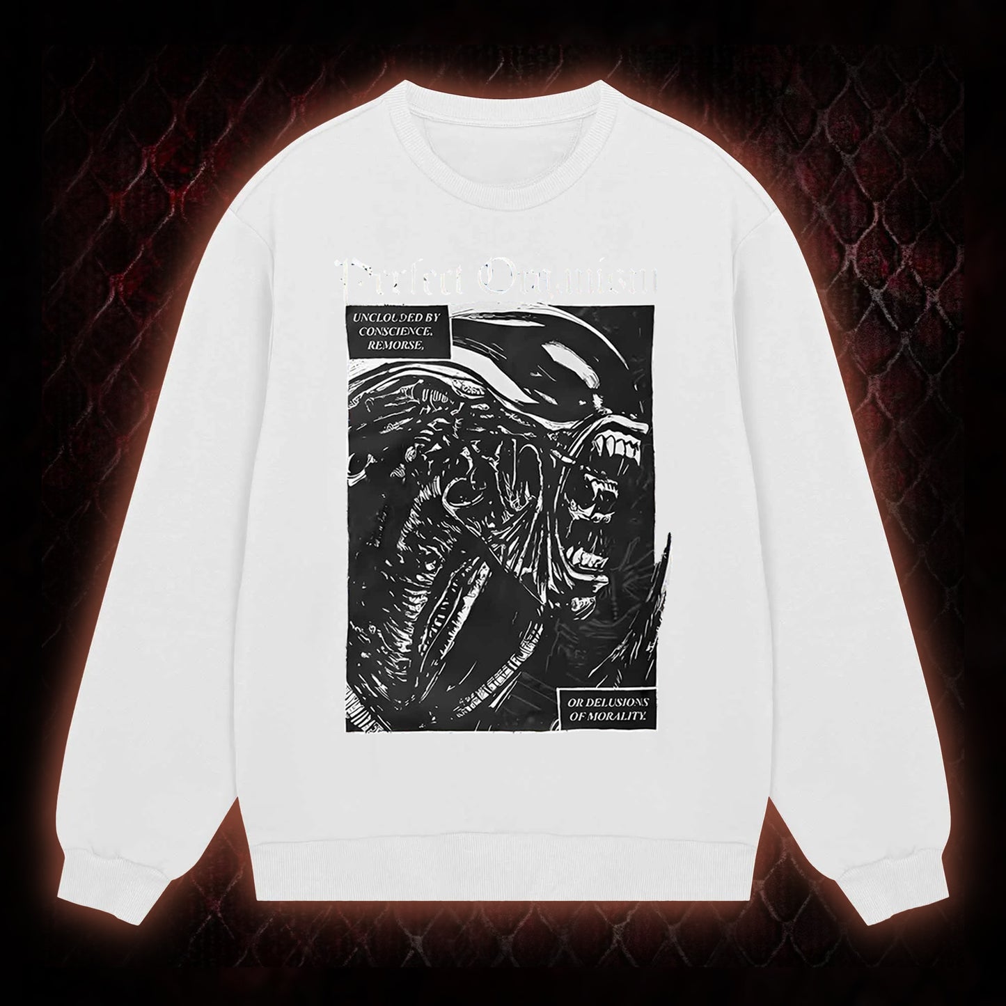 Alien 'Perfect Organism' Xenomorph Graphic Classic-Long-Sleeved - Sci-Fi Horror Franchise Icon Tribute Piece
