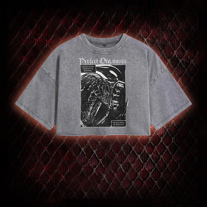 Alien Perfect Organism Washed Cropped T-shirt