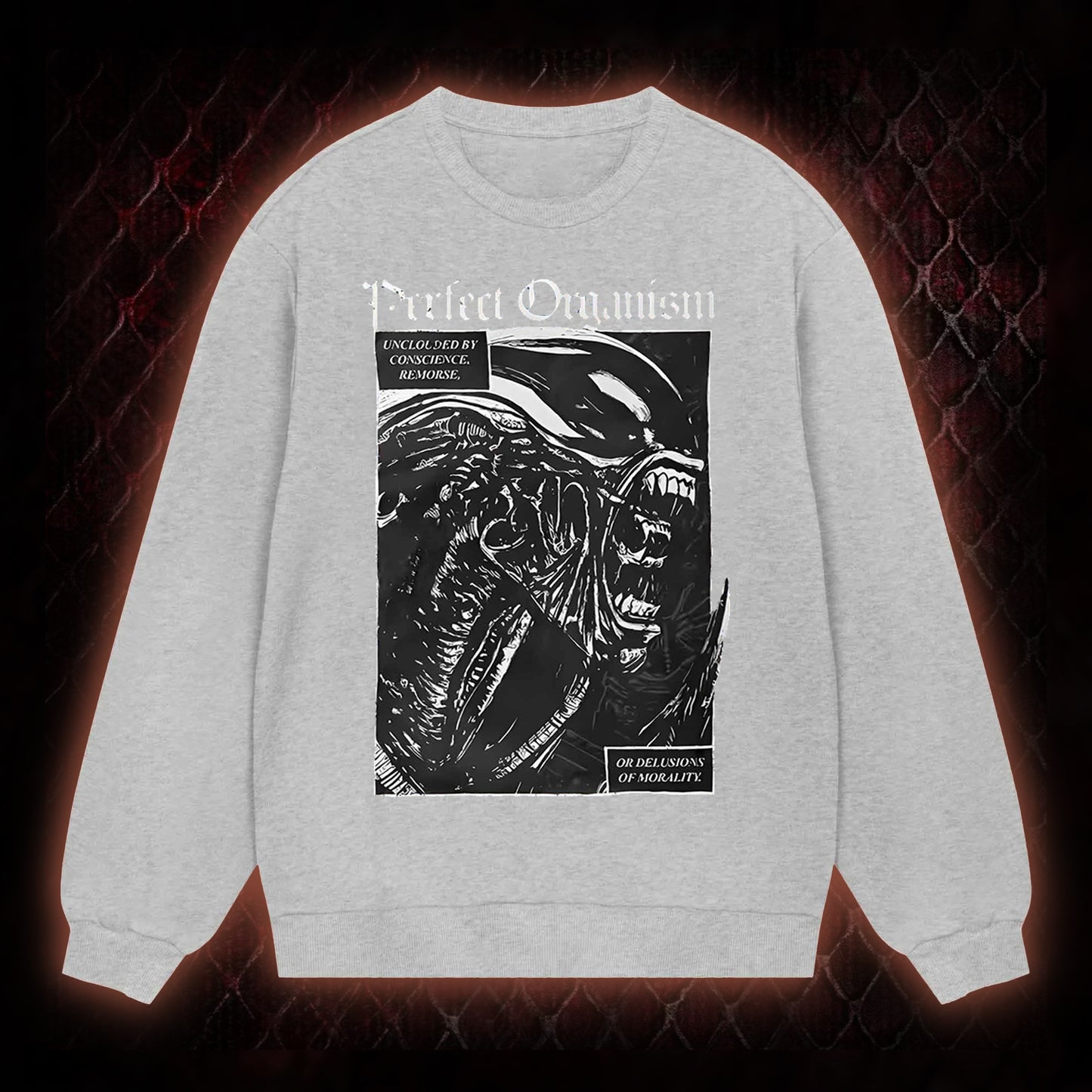 Alien 'Perfect Organism' Xenomorph Graphic Classic-Long-Sleeved - Sci-Fi Horror Franchise Icon Tribute Piece
