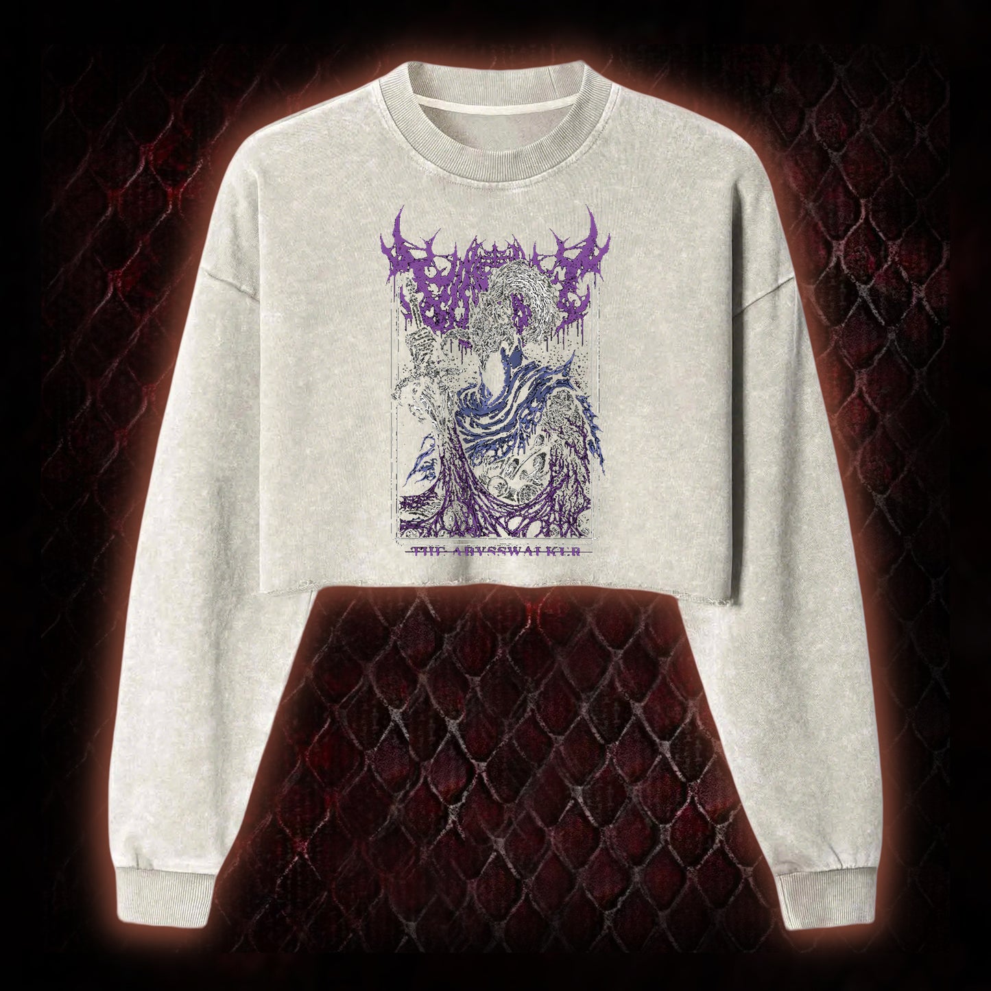 Abysswalker Washed Cropped Sweatshirt