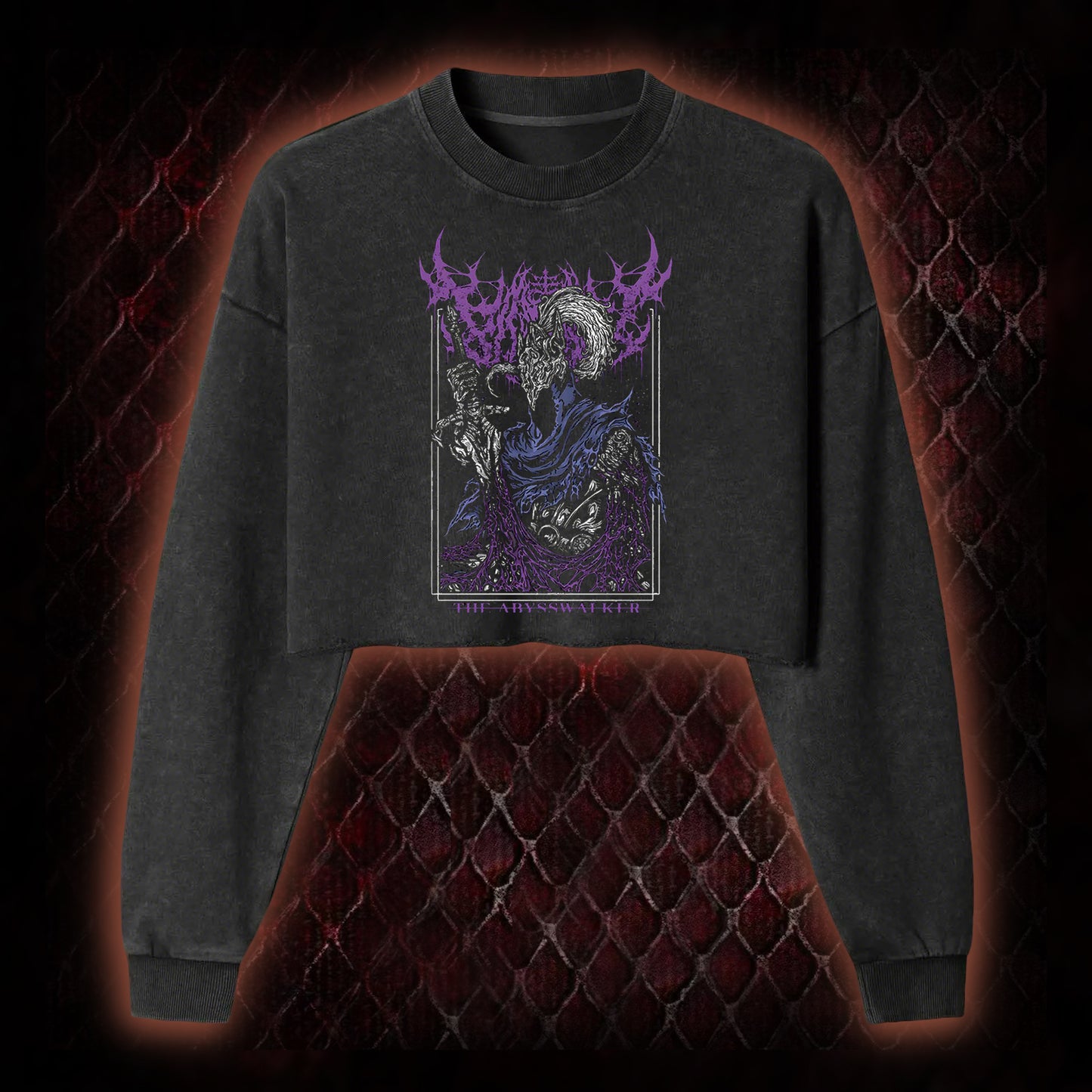 Abysswalker Washed Cropped Sweatshirt