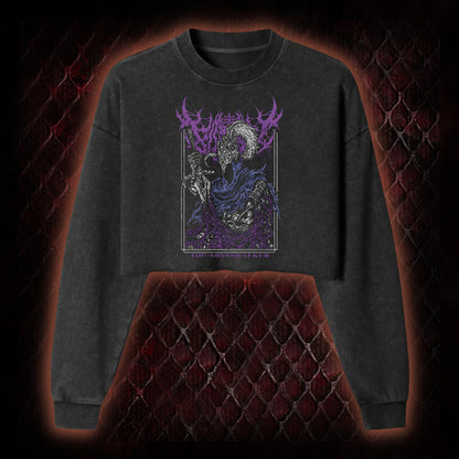 Abysswalker Washed Cropped Sweatshirt