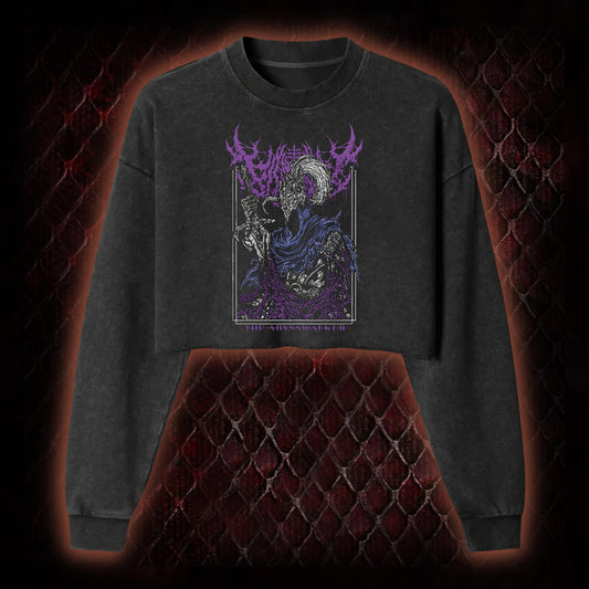 Abysswalker Washed Cropped Sweatshirt