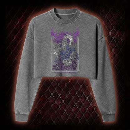 Abysswalker Washed Cropped Sweatshirt