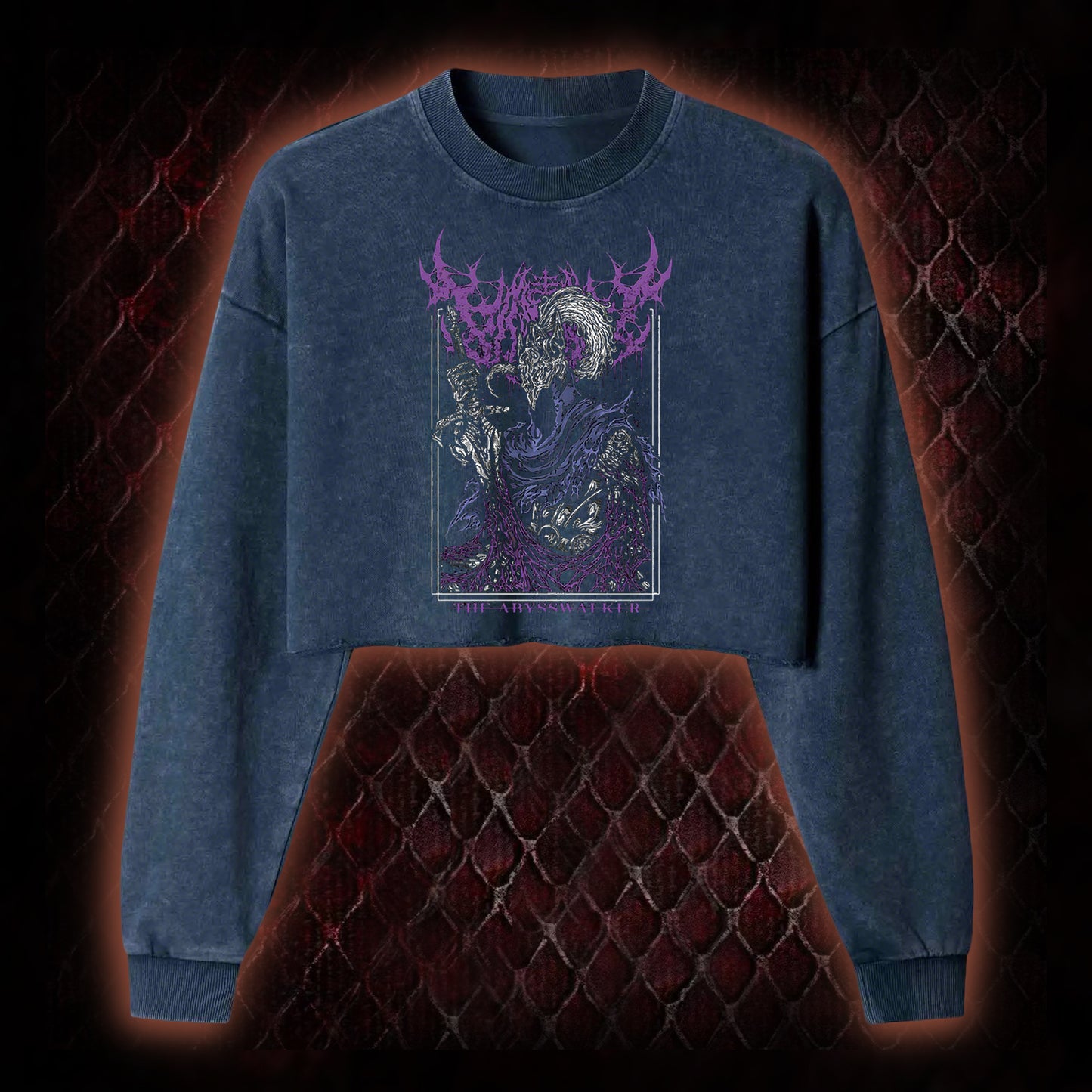 Abysswalker Washed Cropped Sweatshirt