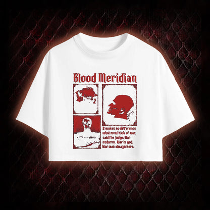 Blood Meridian 'The Judge' Dark Western Literature Graphic Cropped T-shirt  - Cormac McCarthy Novel Tribute Piece