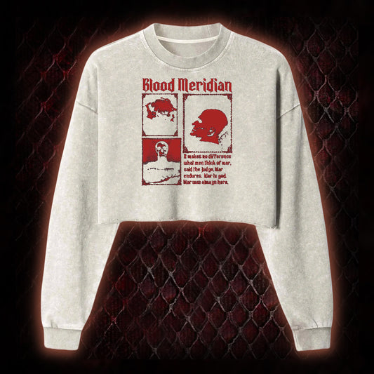 Blood Meridian Washed Cropped Sweatshirt