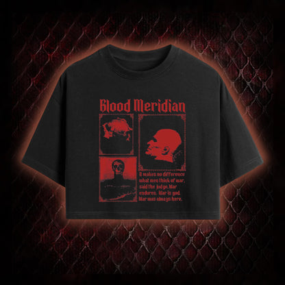 Blood Meridian 'The Judge' Dark Western Literature Graphic Cropped T-shirt  - Cormac McCarthy Novel Tribute Piece