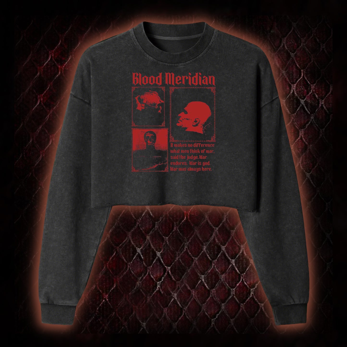 Blood Meridian Washed Cropped Sweatshirt