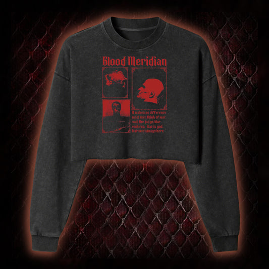 Blood Meridian Washed Cropped Sweatshirt