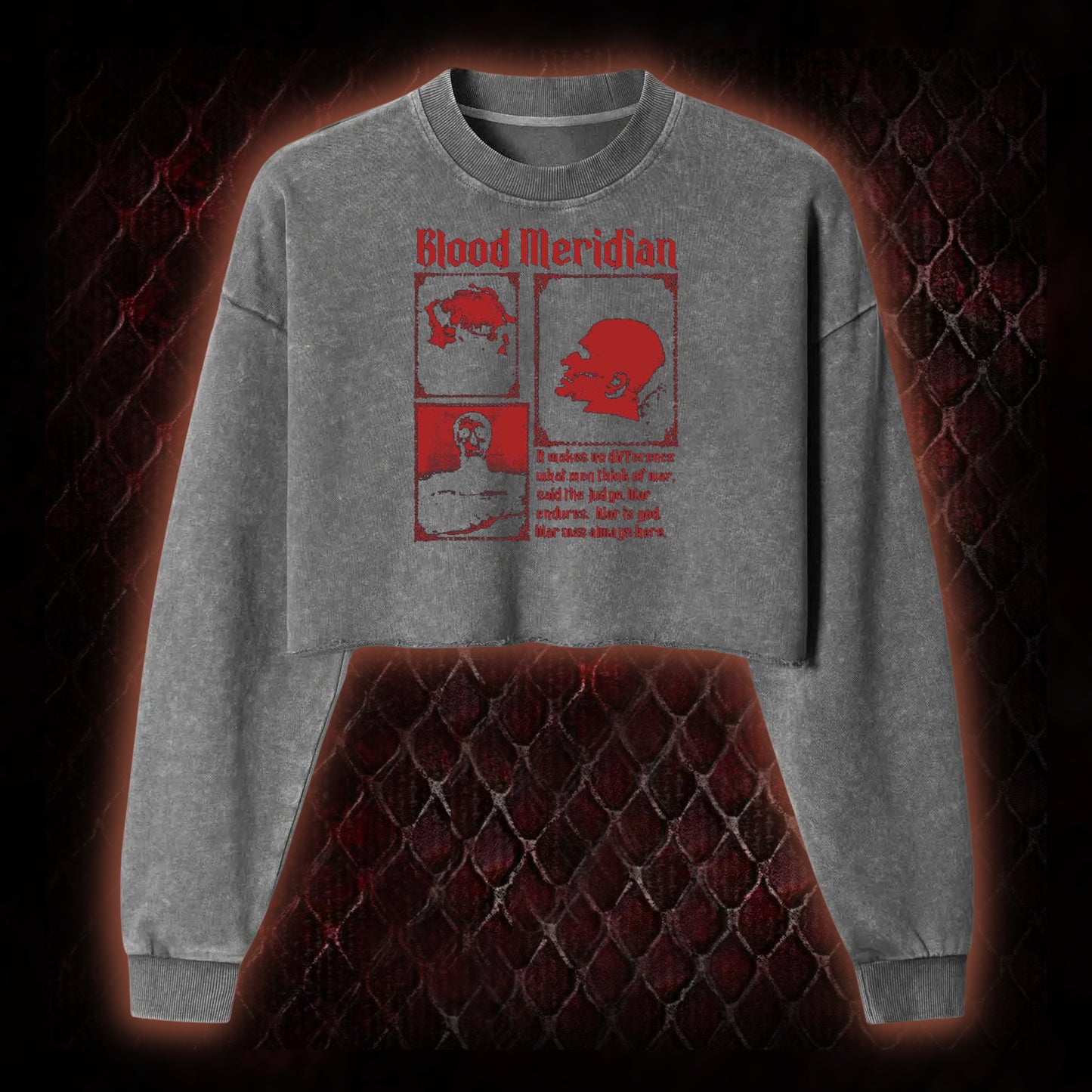 Blood Meridian Washed Cropped Sweatshirt