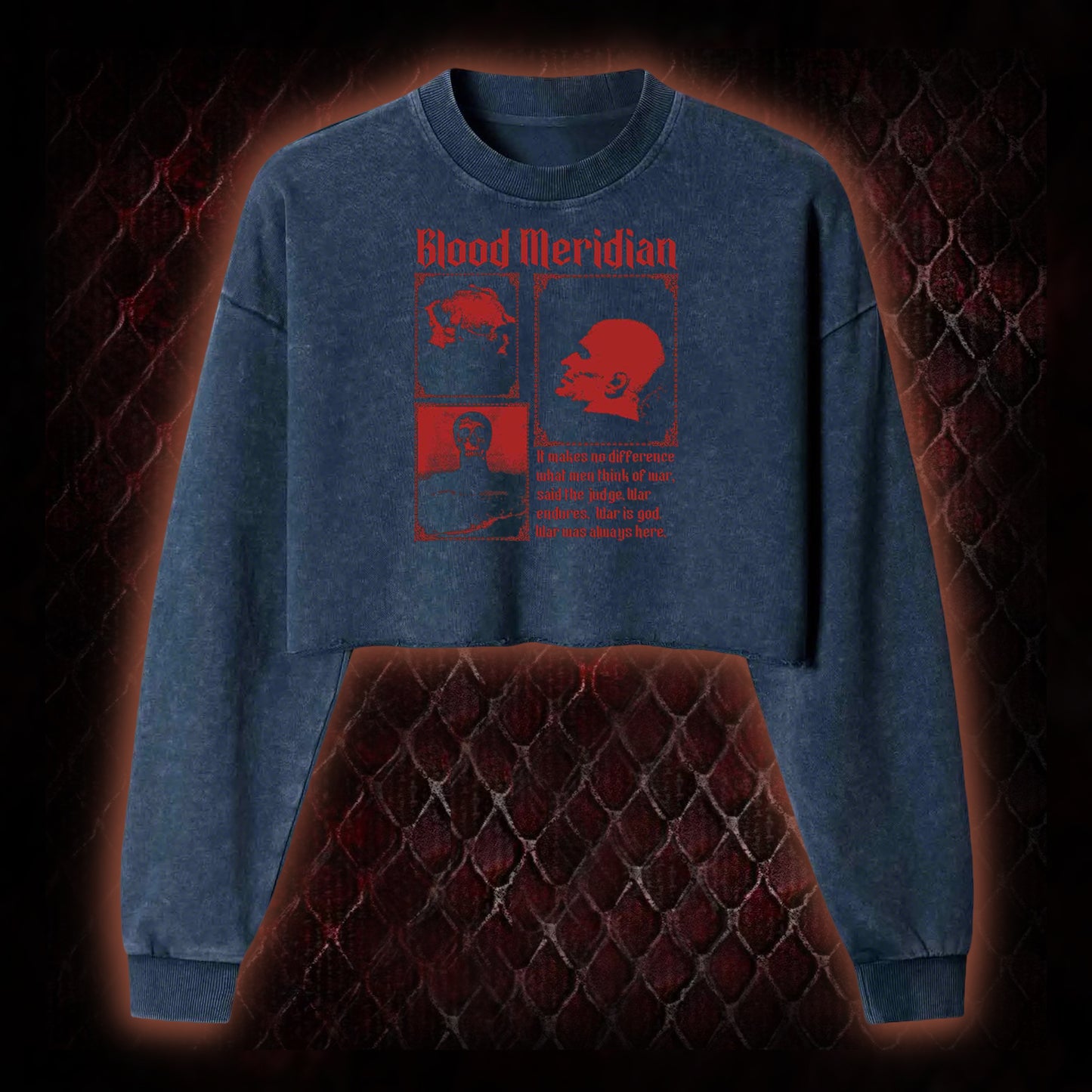 Blood Meridian Washed Cropped Sweatshirt