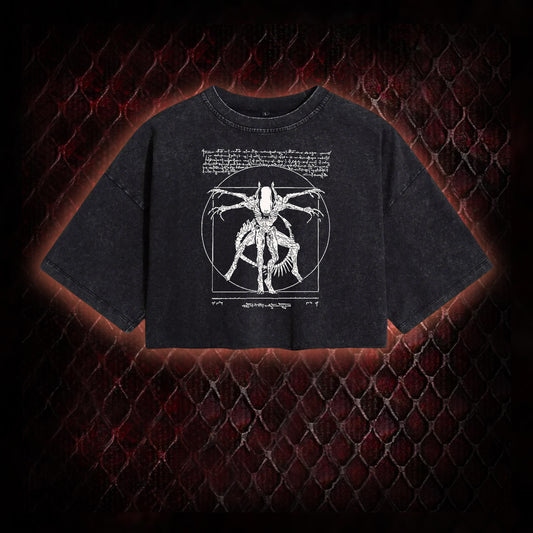 Alien Vintage Washed Cropped T-shirt
