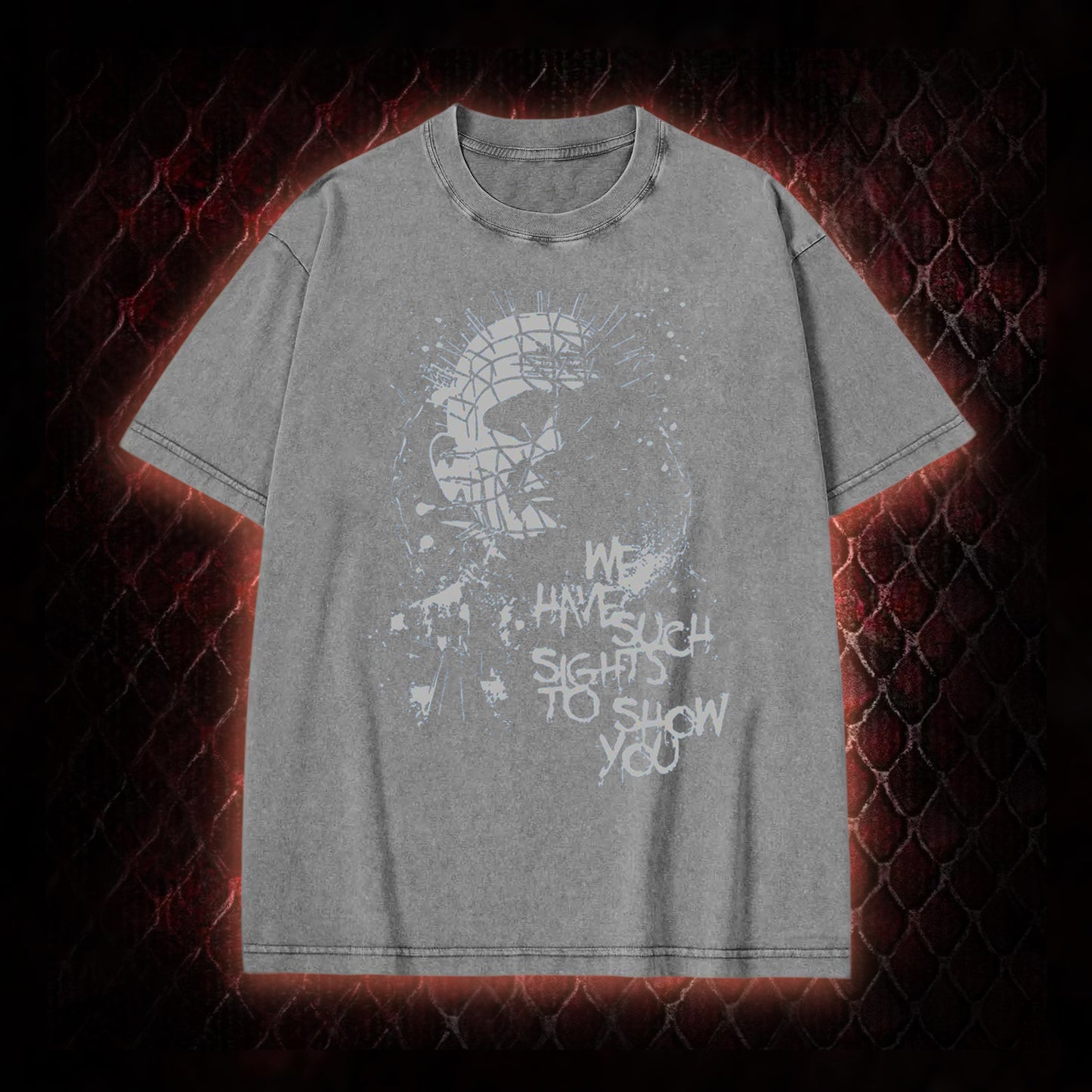Hellraiser Pinhead 'We Have Such Sights To Show You' Graphic Vintage-T-Shirt - Cult Horror Icon Tribute Piece