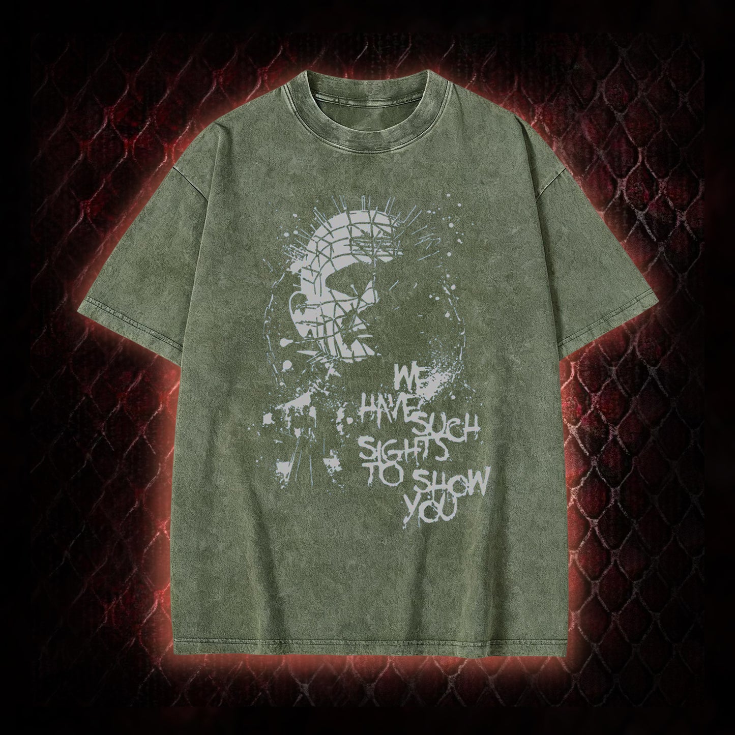 Hellraiser Pinhead 'We Have Such Sights To Show You' Graphic Vintage-T-Shirt - Cult Horror Icon Tribute Piece