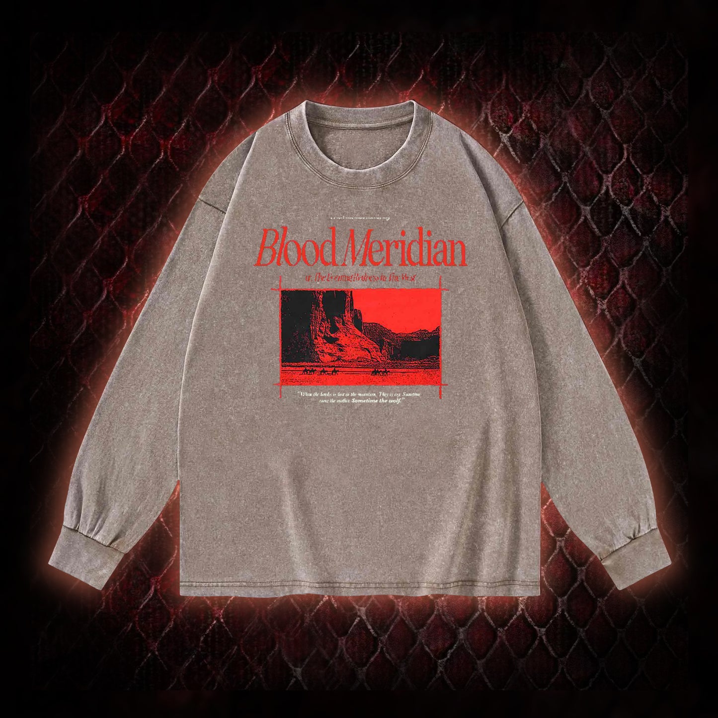 Blood Meridian Dark Literary Washed Sweatshirt