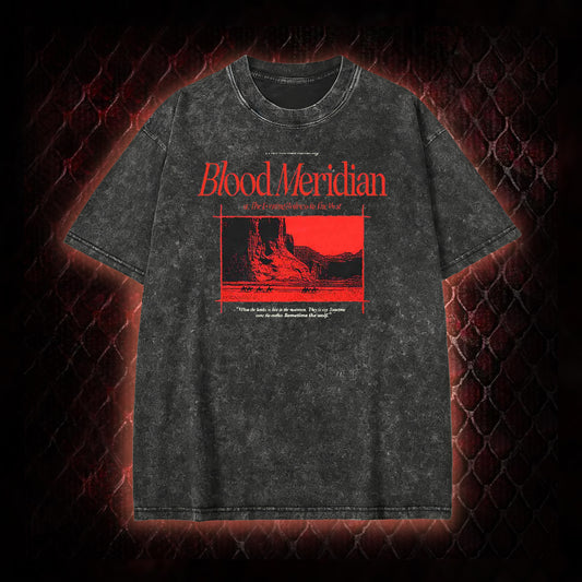 Blood Meridian Dark Literary Vintage Washed T-shirt