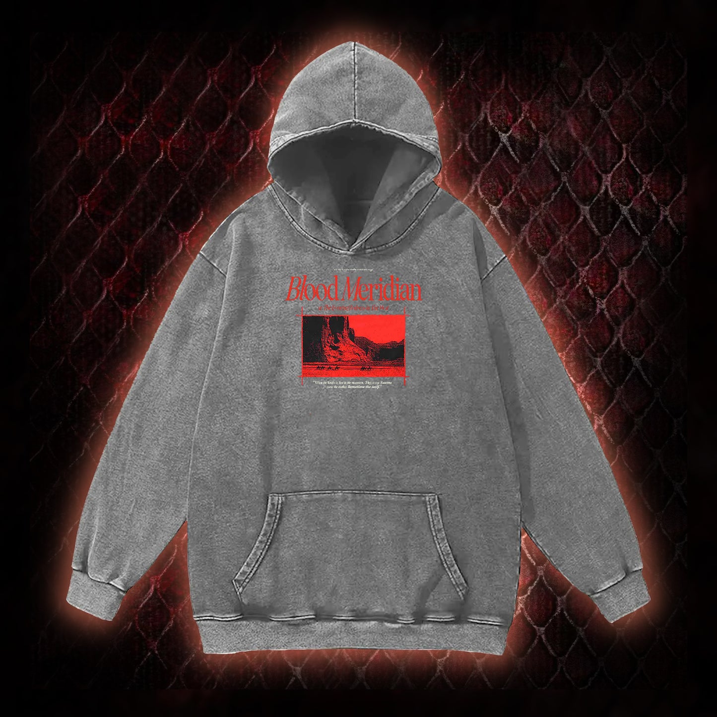 Blood Meridian Dark Literary Vintage Washed Hoodie