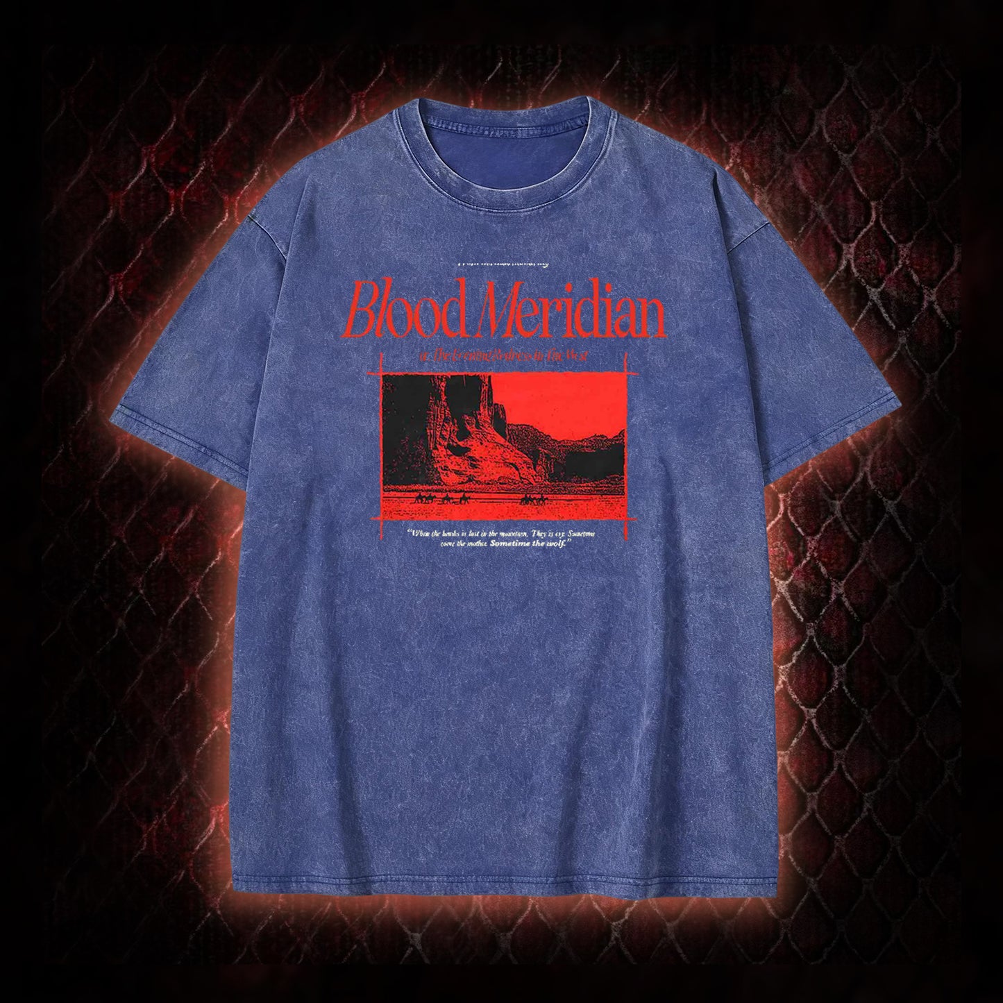 Blood Meridian Dark Literary Vintage Washed T-shirt