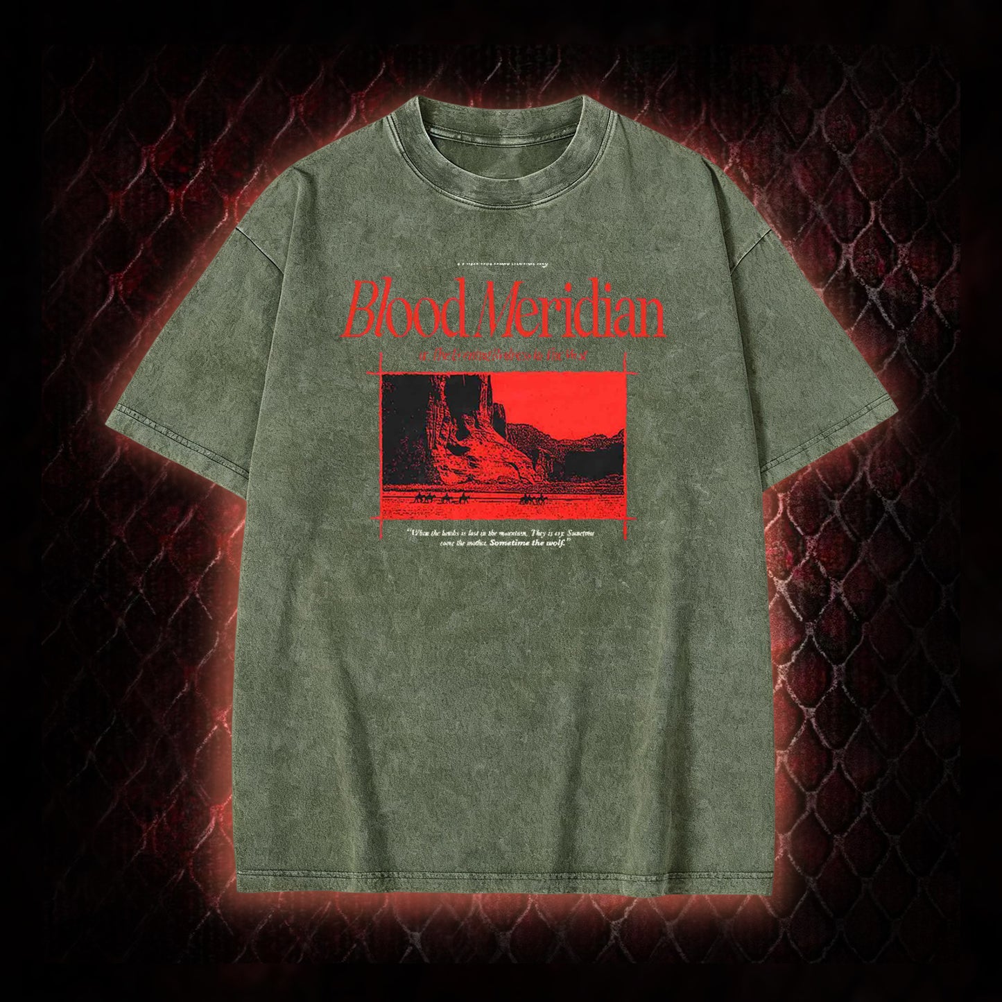 Blood Meridian Dark Literary Vintage Washed T-shirt