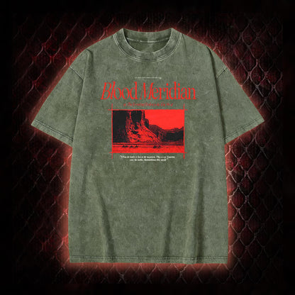 Blood Meridian Dark Literary Vintage Washed T-shirt