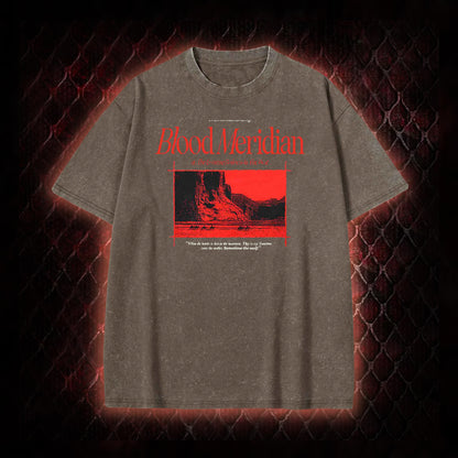 Blood Meridian Dark Literary Vintage Washed T-shirt