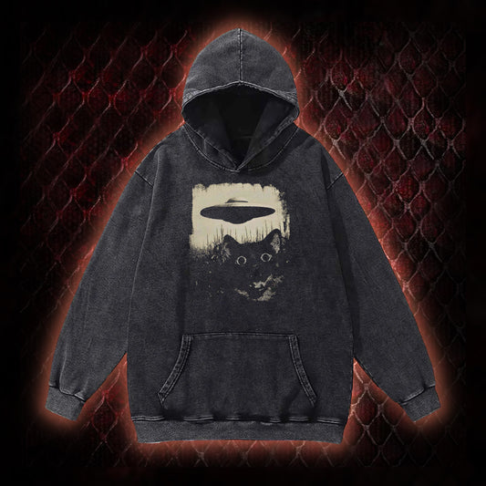 UFO CAT Vintage Washed Hoodie