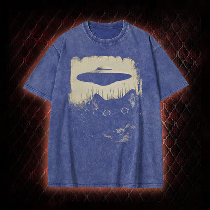 UFO CAT Vintage Washed T-shirt