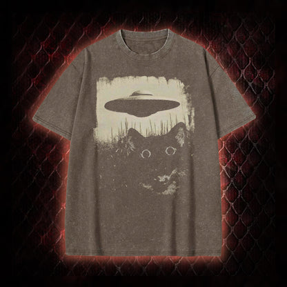 UFO CAT Vintage Washed T-shirt