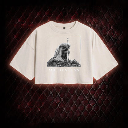 Maidenless Washed Cropped T-shirt