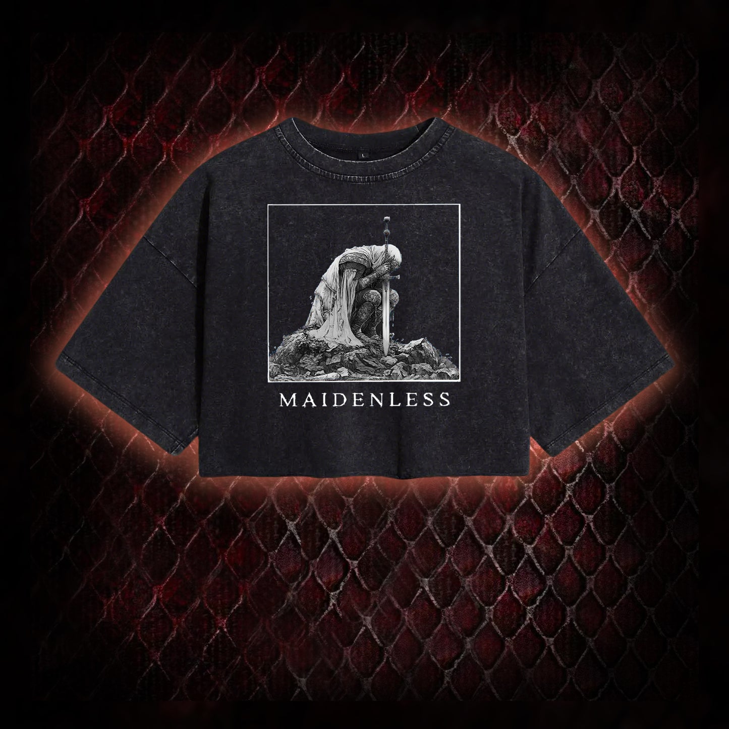 Maidenless Washed Cropped T-shirt